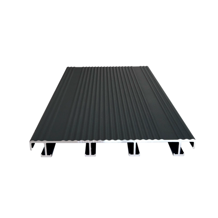 sanFLOOR 162 Terrassendiele gerillt - RAL 7016 Textur anthrazitgrau Vorderansicht 