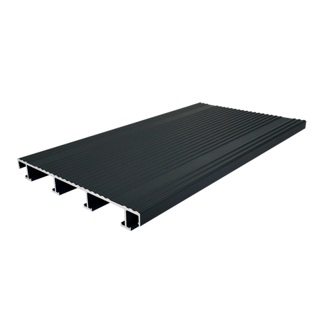 sanFLOOR 162 Terrassendiele gerillt - RAL 7016 Textur anthrazitgrau Seitenansicht