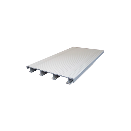 sanFLOOR 162 Terrassendiele gerillt - RAL 9006 Textur weißaluminium Seitenansicht