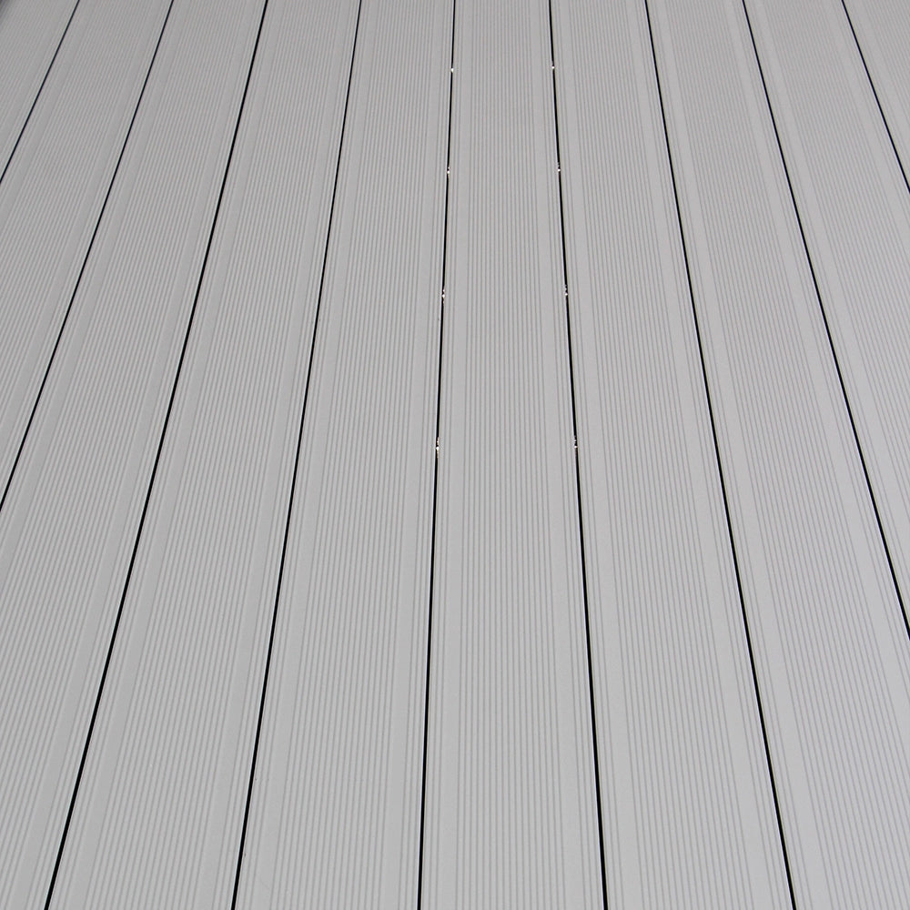 sanFLOOR 162 Rille RAL 9006 Weißaluminium Rillenoberfläche Detail