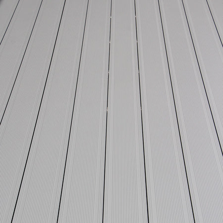 sanFLOOR 162 Rille RAL 9006 Weißaluminium Rillenoberfläche Detail